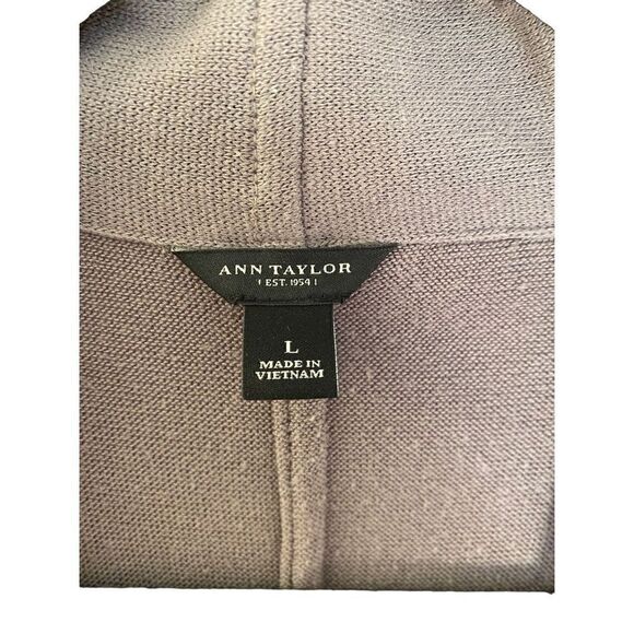 Ann Taylor women’s open front taupe long sleeve cardigan size large ￼ - Picture 4 of 4